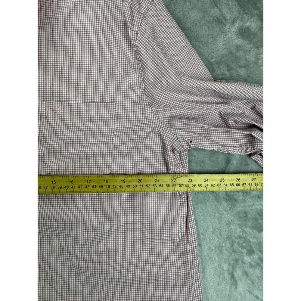 Southern Tide Men L Intercoastal Shirt Red Gingham Check Nylon Stretch Button Up